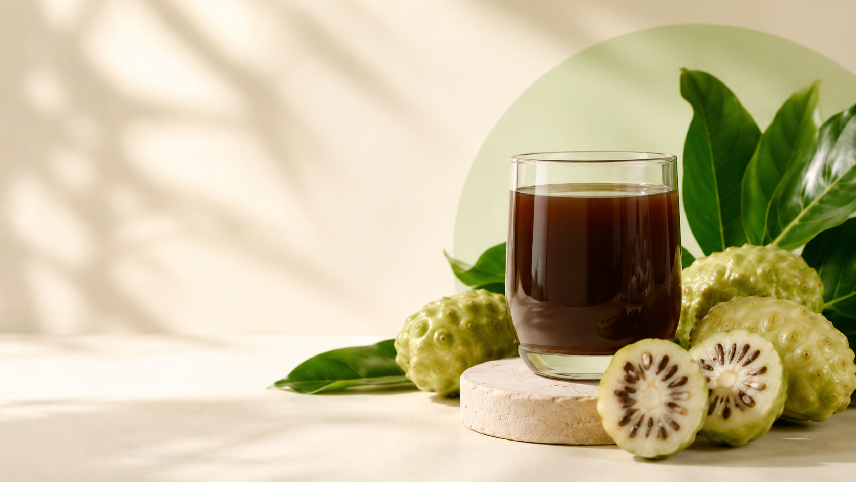 Noni Saft in natürlicher Umgebung