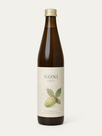 Helle Noni Saft Flasche für Kaufcheckliste